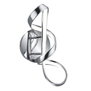 Chrom Wandleuchte Design, Renso, 18W, 4000K LED, 3-stufig dimmbar
