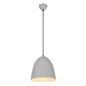 Graue Pendelleuchte Halbkugel Modern, Ingmar