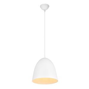 Weiße Pendelleuchte Halbkugel Modern, Ingmar