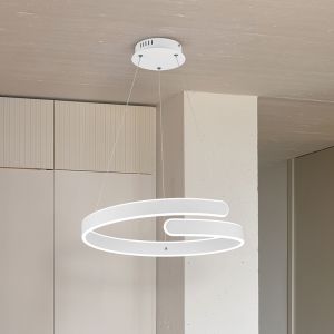 Weiße Pendelleuchte Esszimmer Design, Resy, 37W, 4000K LED, 3-stufig dimmbar