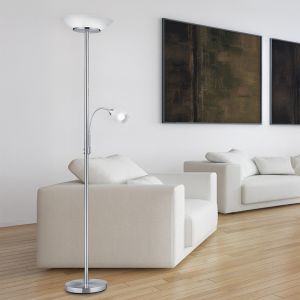 Nickel Leselampe Stehlampe Modern, Larry