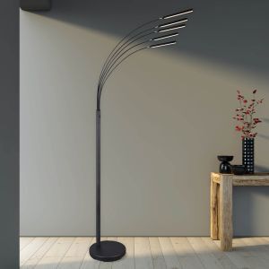 Schwarze Stehlampe Modern, Ekram, 3,5W, 3000K LED, mit Schalter
