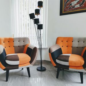 Schwarze Stehlampe Modern, Koge, mit Schalter