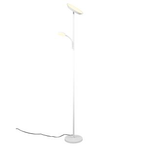 Weiße Stehlampe Modern, Shahid, 17W, warm- bis kaltweiß einstellbare LED, mit Touch-Dimmer