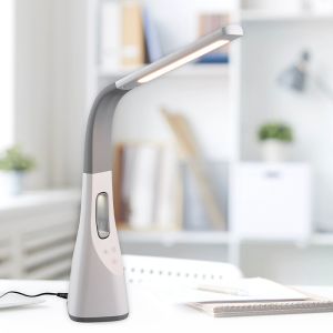 Weiße Schreibtischlampe Modern, Zuris, 5W, warm- bis kaltweiß einstellbare LED, mit Touch-Dimmer