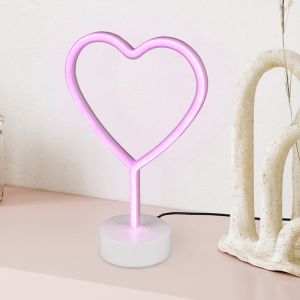 Rosa Kinder Tischleuchte Kunststoff, Sorian, 1W, 3000K LED