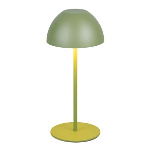 Grüne aufladbare Tischlampe Kunststoff, Mikhail, 2W, 3000K LED, IP44, mit Touch-Dimmer