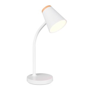 Weiße Tischleuchte Modern, Rahul, 4,5W, 3000K LED, mit Schalter