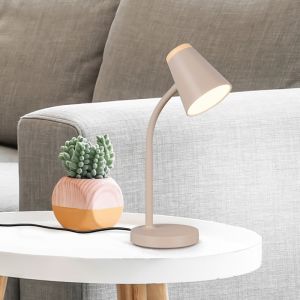 Braune Tischleuchte Modern, Rahul, 4,5W, 3000K LED, mit Schalter