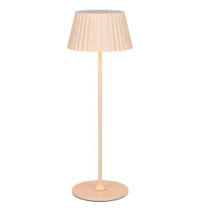 Braune aufladbare Außen Tischlampe Modern, Reshma, 1,5W, 3000K LED, IP44, mit Touch-Dimmer
