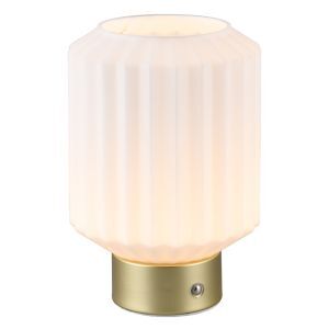 Messing aufladbare Tischlampe Retro, Tamer, 2W, 3000K LED, mit Touch-Dimmer