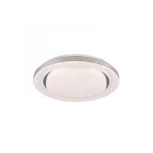 Weiße Deckenlampe Modern, Alpha, 22W, warm- bis kaltweiß einstellbare LED, mit Fernbedienung