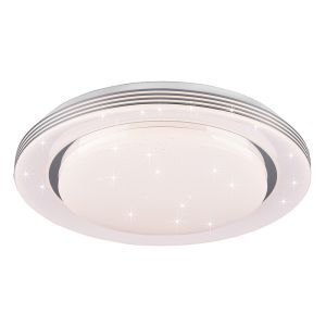 Weiße Deckenlampe Modern, Alpha, 22,5W, warm- bis kaltweiß einstellbare LED, mit Fernbedienung