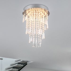 Chrom Kronleuchter Design, Sjon, 18W, warm- bis kaltweiß einstellbare LED, 3-stufig dimmbar