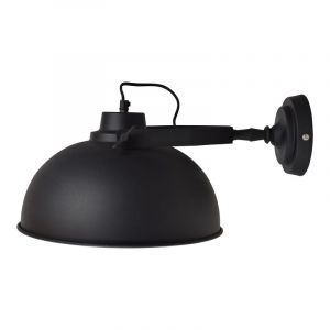 Industrielle Wandleuchte Schwarz, Fellen