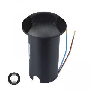 Moderne Bodeneinbaustrahler außen Schwarz, Marcus, 1W, 6500K LED, IP67