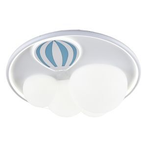 Metall Kinderzimmer Deckenleuchte Blau, Balloon, 42W, 3000K LED, 3-stufig dimmbar
