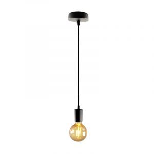 Moderne Pendelleuchte ohne Kappe Schwarz, Rika