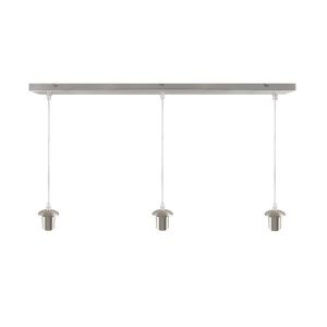 Aluminium Pendelleuchte ohne Schirm Chrom, Rika