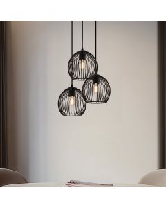 Industrielle Pendelleuchte Schwarz, Wiro