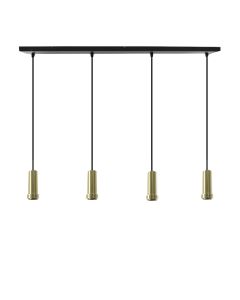 Aluminium Pendelleuchte ohne Schirm Gold, Rika
