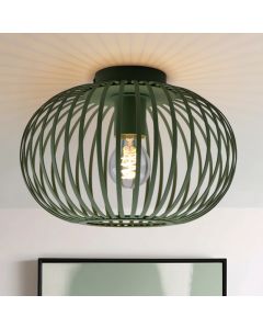 Industrielle Deckenlampe Grün, Lieve