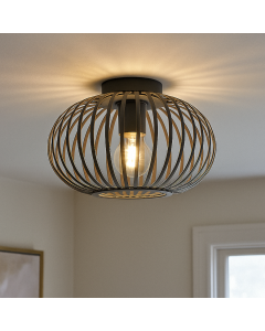 Industrielle Deckenlampe Grau, Lieve