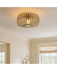 Industrielle Deckenleuchte Gold, Tobi