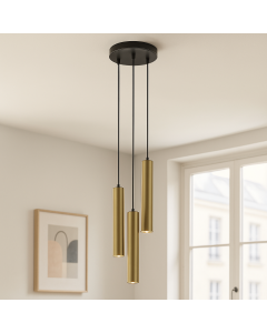 Moderne Pendelleuchte Messing, Nadi