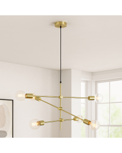 Moderne Pendelleuchte Messing, Nica