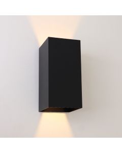 Moderne Außen Wandleuchte mit Dämmerungsmelder Schwarz, Dion, IP65