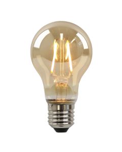 Dimmbare Olucia E27 LED-Filament Lampe Yona, Bernstein, A60, 2W, 2200K