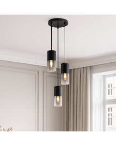 Moderne Pendelleuchte Schwarz, Huy