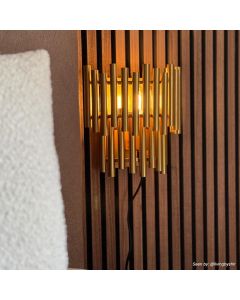 Moderne Wandleuchte Messing, Joelle, mit Schalter