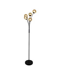 Design Stehlampe Bernstein, Stacy, mit Schalter