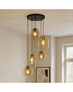 Moderne Pendelleuchte Bernstein, Caia