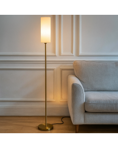 Moderne Stehlampe Weiß, Gaya, mit Schalter