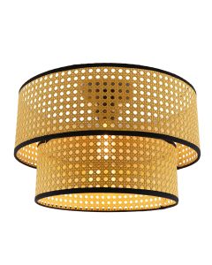 Rattan Deckenleuchte Braun, Kirsten