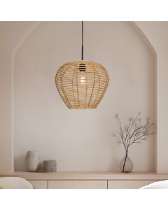 Rattan Pendelleuchte Braun, Irene
