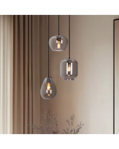 Moderne Pendelleuchte Grau, Caia