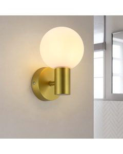 Moderne Wandleuchte Badezimmer Gold, Amer, IP44