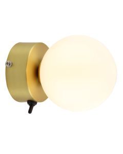 Moderne Wandleuchte Badezimmer Gold, Amer, IP44