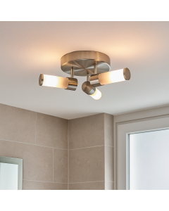 Moderne Badezimmer Deckenleuchte Nickel, Callum, IP44
