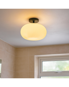 Design Badezimmer Deckenleuchte Weiß, Elliot, IP44
