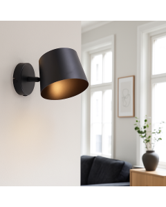 Moderne Wandstrahler Schwarz, Rinke, mit Schalter
