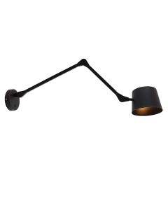 Moderne Wandleuchte Schwarz, Rinke, mit Schalter