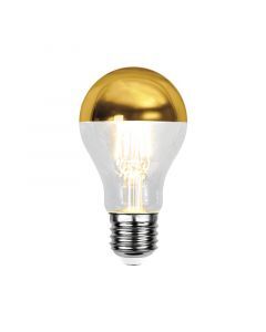 Dimmbare E27 LED-Kopfspiegellampe Malik, Gold, A60, 4,8W, 2700K, IP44