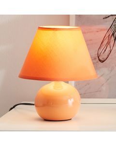 Keramik Tischleuchte Orange, Pilar, mit Schalter