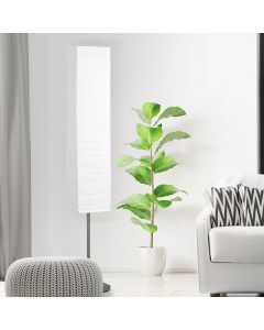 Papier Stehlampe Weiß, Octavio, mit Schalter