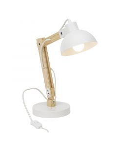 Moderne Schreibtischlampe Weiß, Allegra, mit Schalter